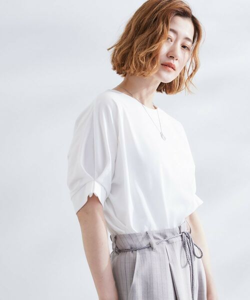 grove / グローブ カットソー | 【UVカット/ひんやり/二の腕カバー】タックドルマンプルオーバー | 詳細1