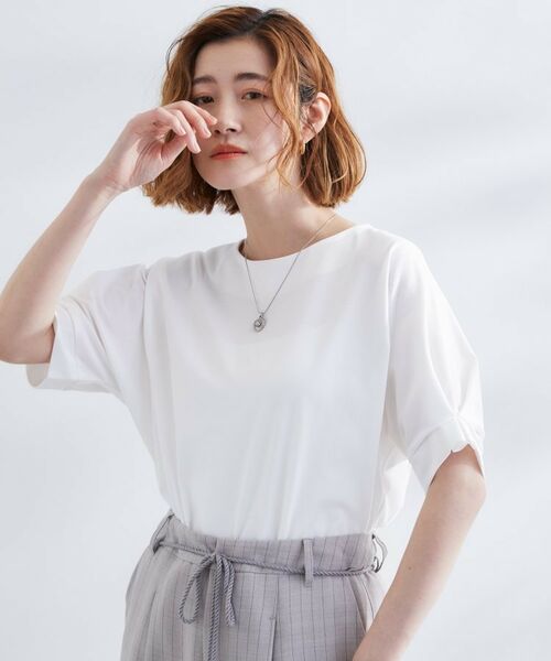 grove / グローブ カットソー | 【UVカット/ひんやり/二の腕カバー】タックドルマンプルオーバー | 詳細2