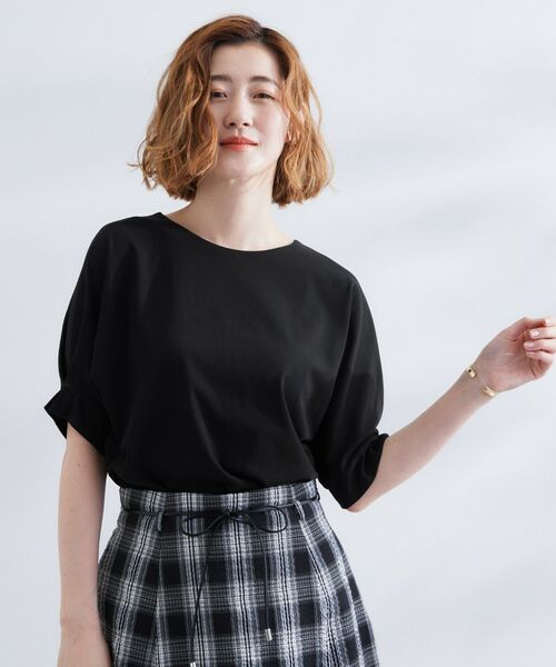 grove / グローブ カットソー | 【UVカット/ひんやり/二の腕カバー】タックドルマンプルオーバー | 詳細5