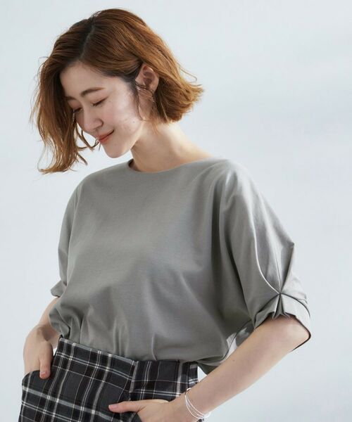 grove / グローブ カットソー | 【UVカット/ひんやり/二の腕カバー】タックドルマンプルオーバー | 詳細9