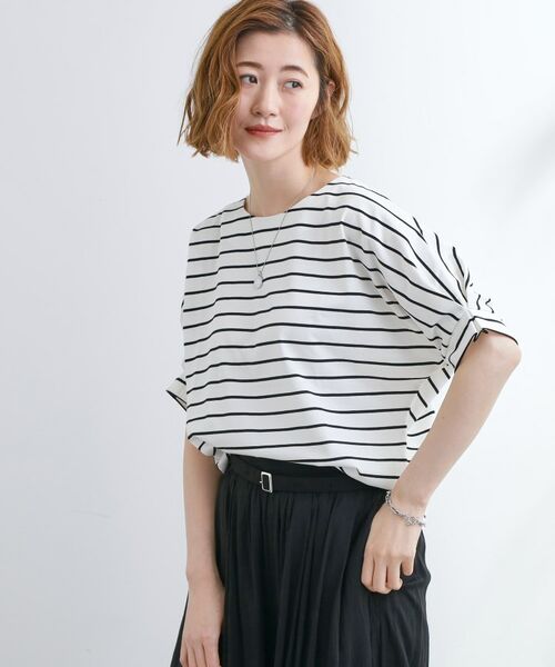 grove / グローブ カットソー | 【UVカット/ひんやり/二の腕カバー】タックドルマンプルオーバー | 詳細1