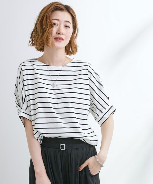 grove / グローブ カットソー | 【UVカット/ひんやり/二の腕カバー】タックドルマンプルオーバー | 詳細2