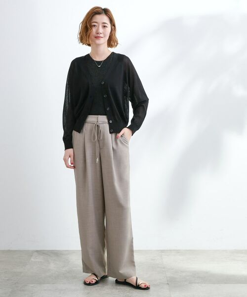 grove / グローブ カーディガン・ボレロ | さっと二の腕カバー　大人な抜け感シアーラグランVネックカーデ | 詳細11