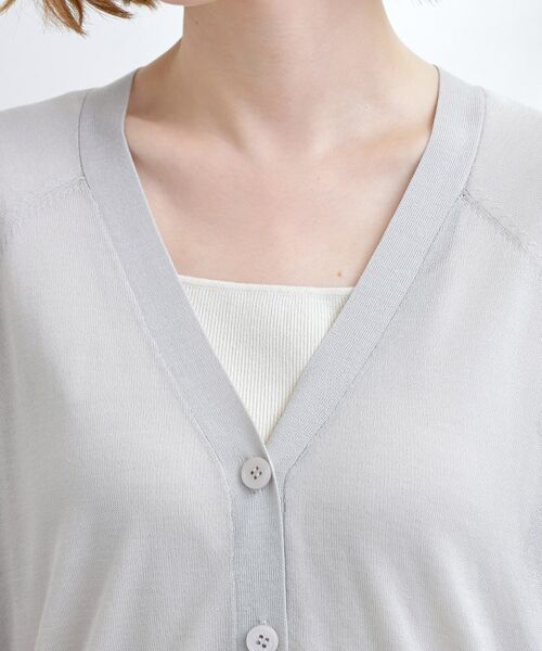 grove / グローブ カーディガン・ボレロ | さっと二の腕カバー　大人な抜け感シアーラグランVネックカーデ | 詳細16