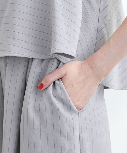 grove / グローブ サロペット・オールインワン | 1枚でお洒落見え ストライプドッキングサロペット | 詳細15