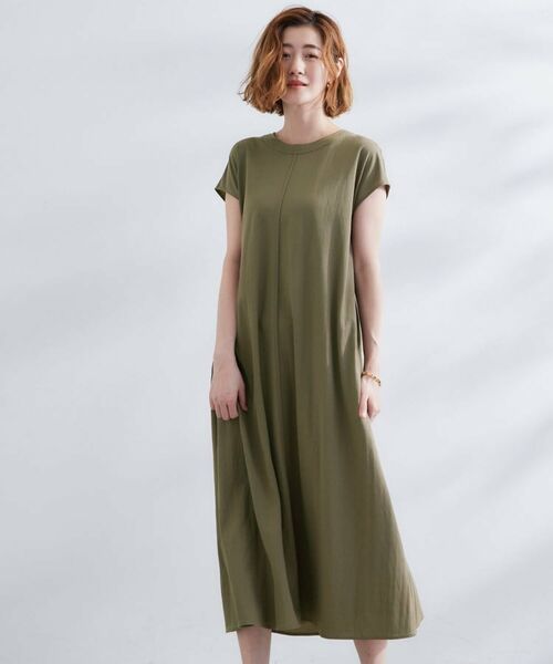 grove / グローブ ロング・マキシ丈ワンピース | 【冷感・UV】モクロディフレンチスリーブワンピース | 詳細1