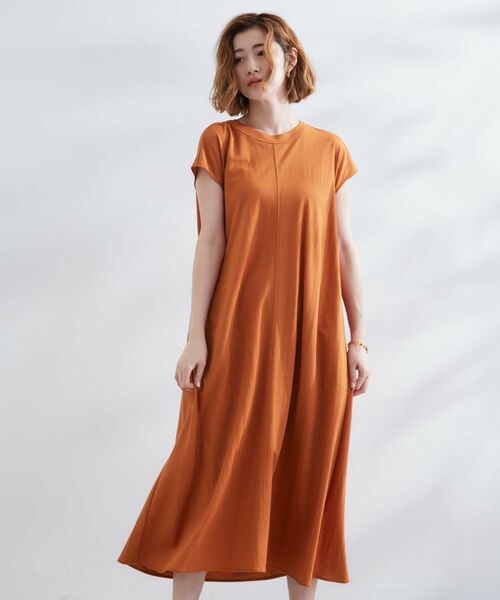 grove / グローブ ロング・マキシ丈ワンピース | 【冷感・UV】モクロディフレンチスリーブワンピース | 詳細6