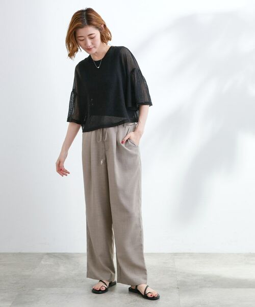 grove / グローブ ロング・マキシ丈ワンピース | 着回し◎夏に嬉しいSET　メッシュブラウス×フレアワンピース | 詳細12