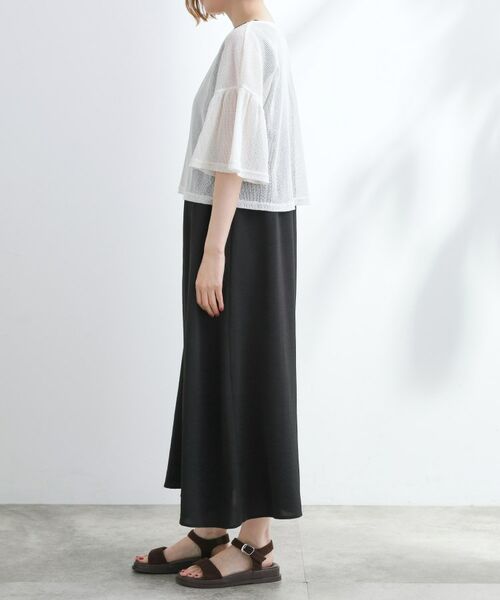 grove / グローブ ロング・マキシ丈ワンピース | 着回し◎夏に嬉しいSET　メッシュブラウス×フレアワンピース | 詳細16