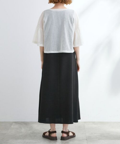 grove / グローブ ロング・マキシ丈ワンピース | 着回し◎夏に嬉しいSET　メッシュブラウス×フレアワンピース | 詳細17