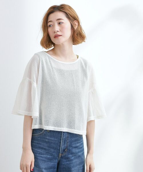 grove / グローブ ロング・マキシ丈ワンピース | 着回し◎夏に嬉しいSET　メッシュブラウス×フレアワンピース | 詳細4