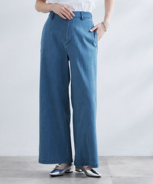 grove / グローブ デニムパンツ | 【冷感】ストレッチデニムワイドパンツ | 詳細1