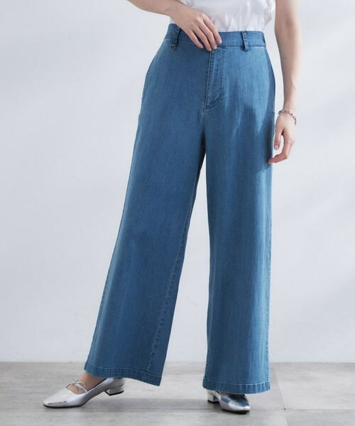 grove / グローブ デニムパンツ | 【冷感】ストレッチデニムワイドパンツ | 詳細2