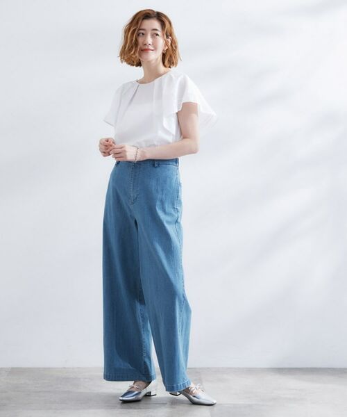 grove / グローブ デニムパンツ | 【冷感】ストレッチデニムワイドパンツ | 詳細3