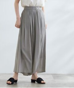 grove / グローブ ショート・ハーフ・半端丈パンツ | 【たっぷりギャザーで体型カバー】スカート見えの軽やかパンツ