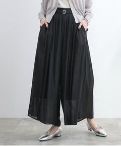 grove / グローブ ショート・ハーフ・半端丈パンツ | 【たっぷりギャザーで体型カバー】スカート見えの軽やかパンツ