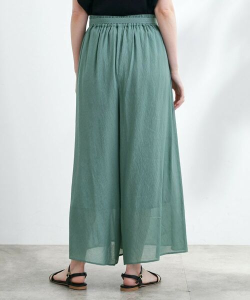 grove / グローブ ショート・ハーフ・半端丈パンツ | 【たっぷりギャザーで体型カバー】スカート見えの軽やかパンツ | 詳細15