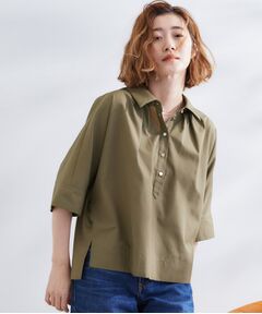 grove / グローブ シャツ・ブラウス | 【サスティナブル原料】衿付きドルマンタックシャツ