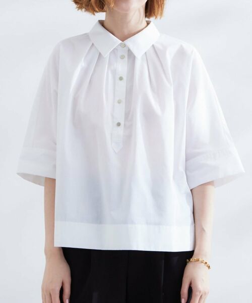 grove / グローブ シャツ・ブラウス | 【サスティナブル原料】衿付きドルマンタックシャツ | 詳細13