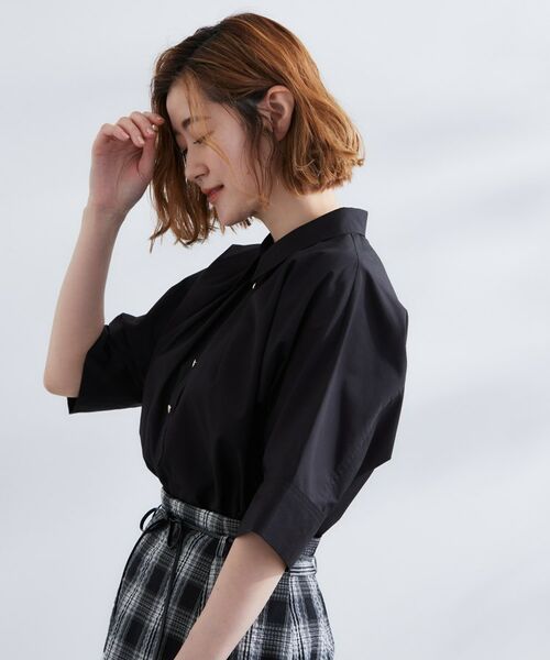 grove / グローブ シャツ・ブラウス | 【サスティナブル原料】衿付きドルマンタックシャツ | 詳細6