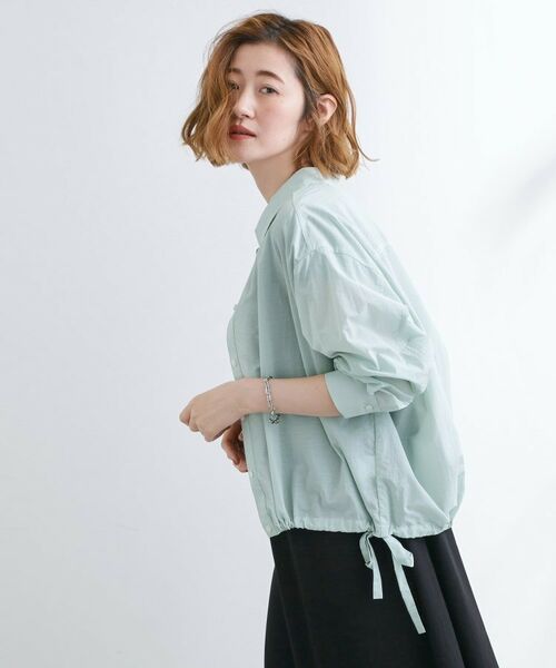 grove / グローブ シャツ・ブラウス | 【UVカット/洗える】クロップドシアーシャツ | 詳細13