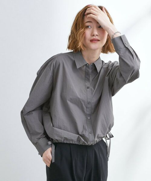 grove / グローブ シャツ・ブラウス | 【UVカット/洗える】クロップドシアーシャツ | 詳細2