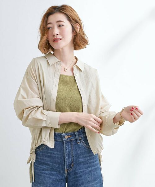 grove / グローブ シャツ・ブラウス | 【UVカット/洗える】クロップドシアーシャツ | 詳細5