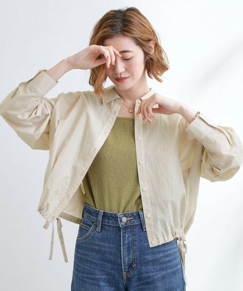 grove / グローブ シャツ・ブラウス | 【UVカット/洗える】クロップドシアーシャツ | 詳細6