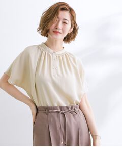 grove / グローブ シャツ・ブラウス | 【さらりと着られる/二の腕カバー】多機能ドルマンスリーブブラウス