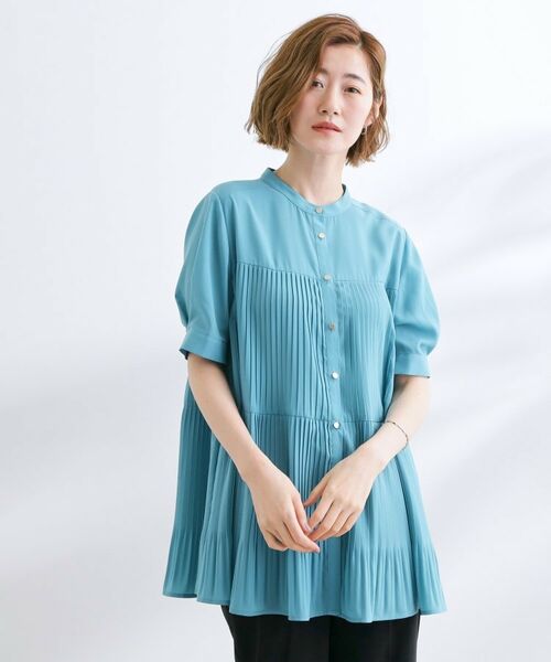 grove / グローブ シャツ・ブラウス | 【体型カバー】ラフに着たい　ティアードプリーツブラウス | 詳細10