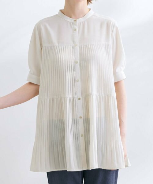 grove / グローブ シャツ・ブラウス | 【体型カバー】ラフに着たい　ティアードプリーツブラウス | 詳細13