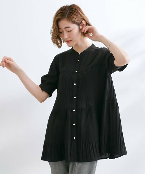 grove / グローブ シャツ・ブラウス | 【体型カバー】ラフに着たい　ティアードプリーツブラウス | 詳細5