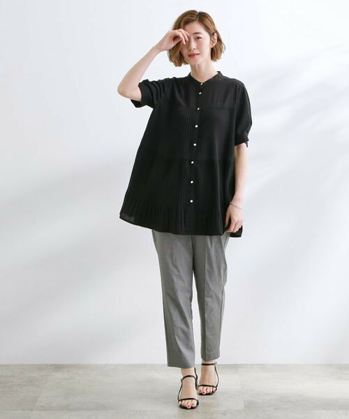 grove / グローブ シャツ・ブラウス | 【体型カバー】ラフに着たい　ティアードプリーツブラウス | 詳細7