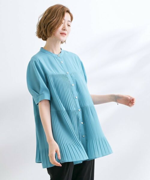 grove / グローブ シャツ・ブラウス | 【体型カバー】ラフに着たい　ティアードプリーツブラウス | 詳細9