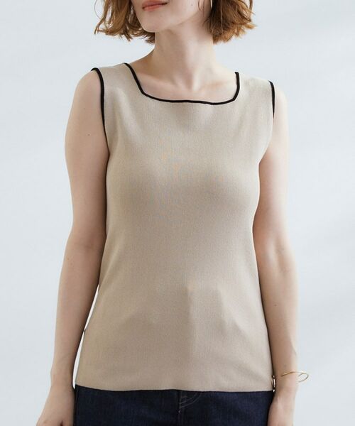 2WAYスクエアネックタンク （キャミソール・チューブトップ