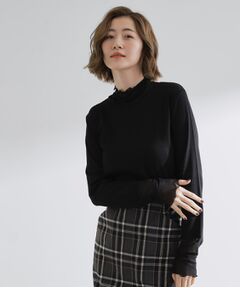 grove / グローブ カットソー | シアー切替ハイネックプルオーバー