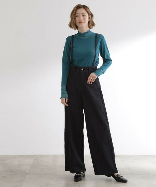 grove / グローブ カットソー | シアー切替ハイネックプルオーバー | 詳細10