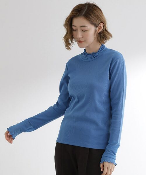 grove / グローブ カットソー | シアー切替ハイネックプルオーバー | 詳細13