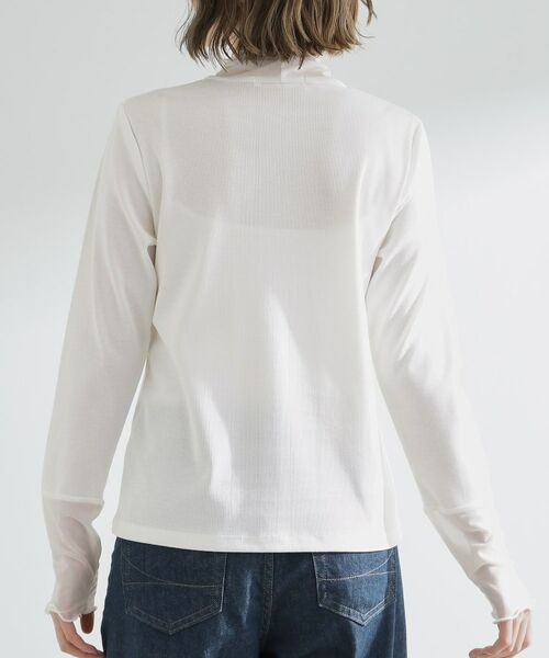 grove / グローブ カットソー | シアー切替ハイネックプルオーバー | 詳細19