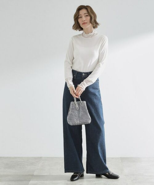 grove / グローブ カットソー | シアー切替ハイネックプルオーバー | 詳細2