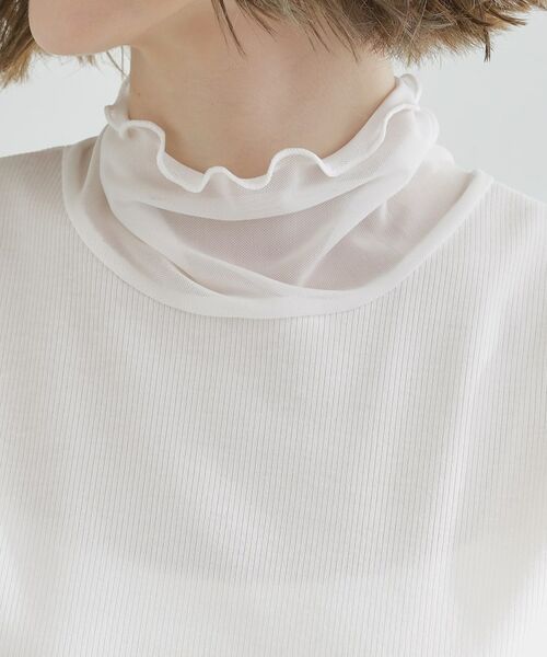 grove / グローブ カットソー | シアー切替ハイネックプルオーバー | 詳細20