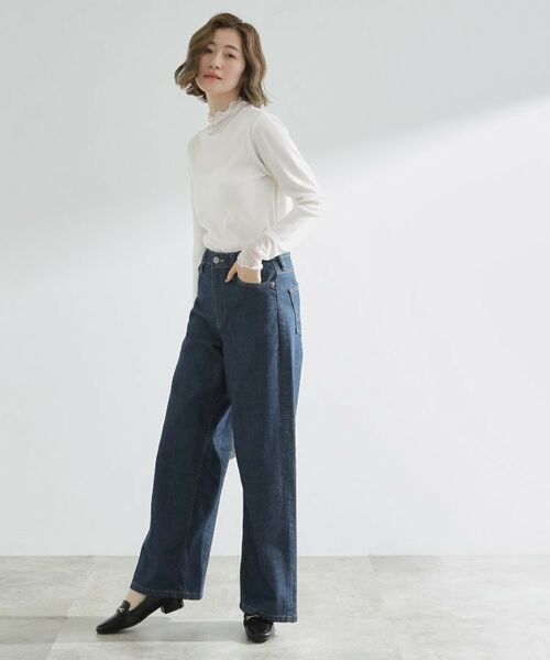 grove / グローブ カットソー | シアー切替ハイネックプルオーバー | 詳細3