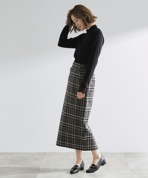 grove / グローブ カットソー | シアー切替ハイネックプルオーバー | 詳細6