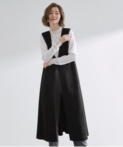 grove / グローブ ロング・マキシ丈ワンピース | 【2WAY】スウェード調ジレワンピース