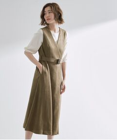 grove / グローブ ロング・マキシ丈ワンピース | 【2WAY】スウェード調ジレワンピース