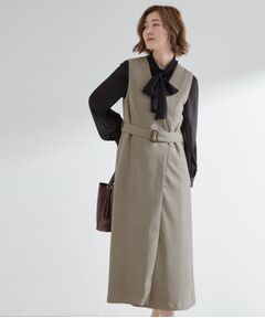 grove / グローブ ロング・マキシ丈ワンピース | 【2WAY】スウェード調ジレワンピース