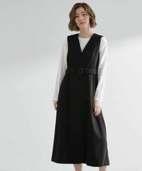 grove / グローブ ロング・マキシ丈ワンピース | 【2WAY】スウェード調ジレワンピース | 詳細1