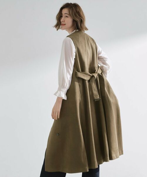 grove / グローブ ロング・マキシ丈ワンピース | 【2WAY】スウェード調ジレワンピース | 詳細10