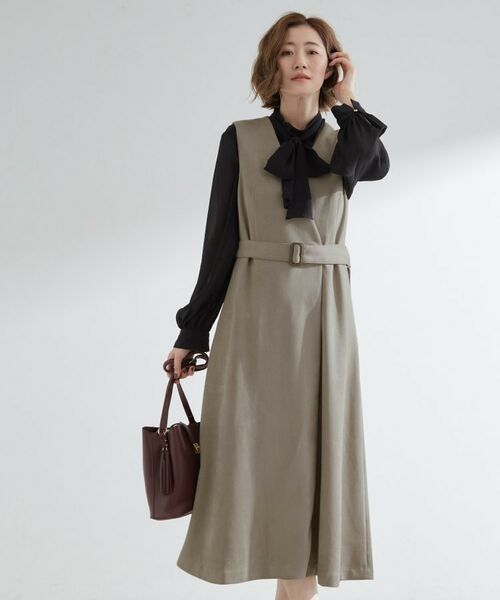 grove / グローブ ロング・マキシ丈ワンピース | 【2WAY】スウェード調ジレワンピース | 詳細13