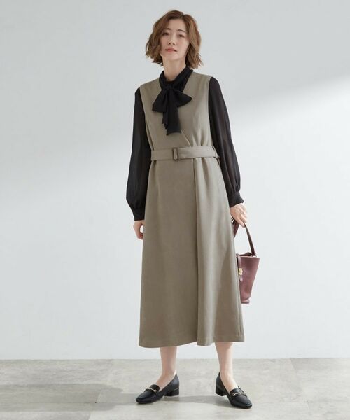 grove / グローブ ロング・マキシ丈ワンピース | 【2WAY】スウェード調ジレワンピース | 詳細14